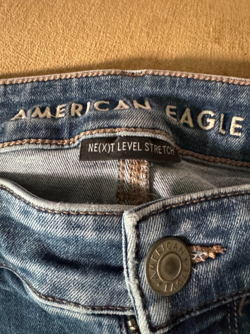 American Eagle Outfitters - Distressed Sz 14 Reg-NE(X)T LEVEL STRETCH- Dark Blue